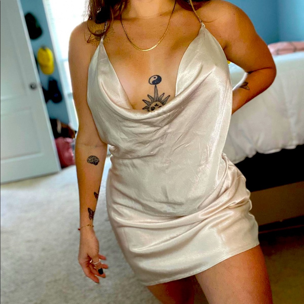 Sexy satin dress